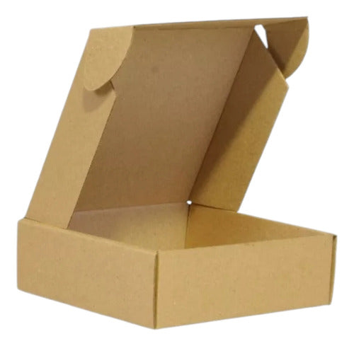 50 Cajas Chicas 11x10x4 Armables Cartón Microcurrugado Kraft