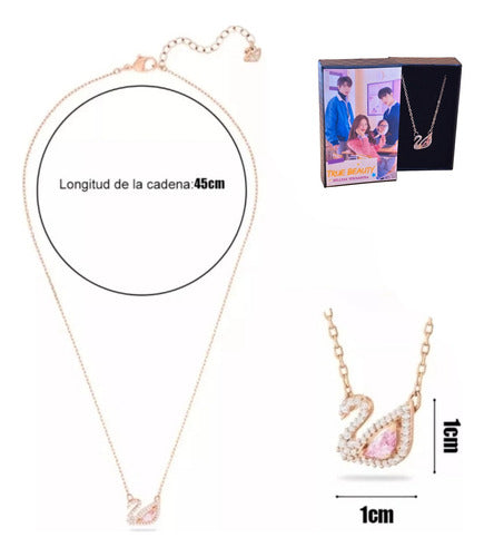 Collar Cisne Rosa True Beauty Kdrama Lee Su-ho Cha Eun Woo