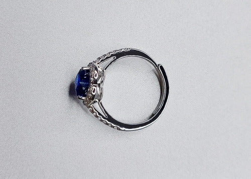 Anillo Corazón Del Mar Azul Titanic Plata 925 Original Dtup®