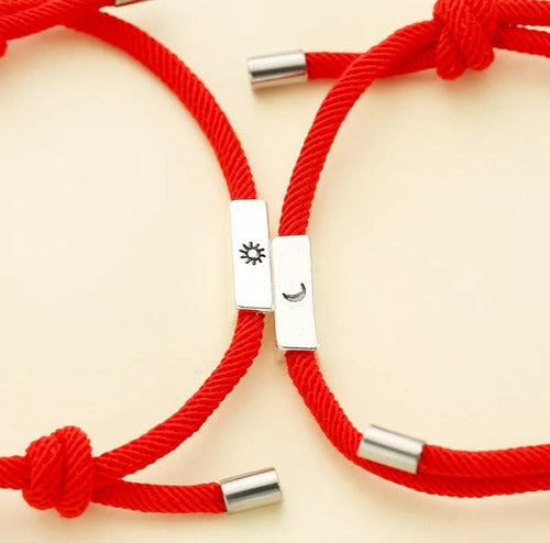 Pulsera Para Pareja Magnética Con Iman Luna Sol Regalo Amor