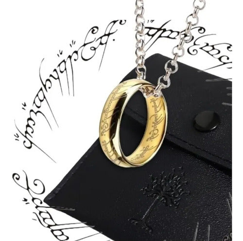 Anillo Solitario Dtup Señor De Los Anillos Acero Oro