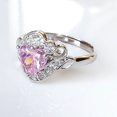 Anillo Compromiso Plata S925 Sailor Moon 25 Aniv Oro Blanco