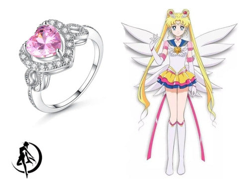 Anillo De Colección Sailor Moon Mamoru To Usagi Angel Wings