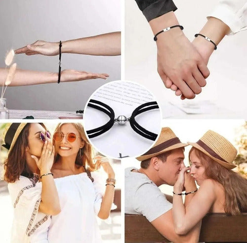 Pulsera Para Pareja Magnética Con Iman Luna Sol Regalo Amor