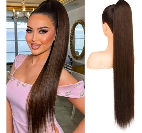 Coleta Postiza De Cabello Realista Premium De Alta Calidad