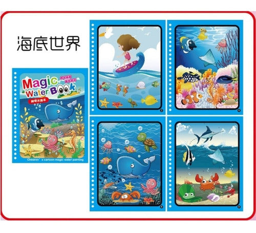 Libro Infantil Mágico Colorear Educativo Juego Reusable Agua