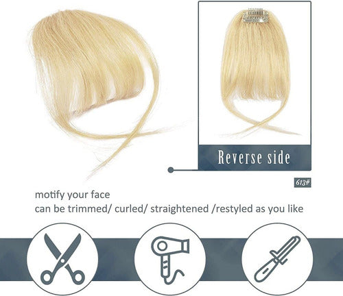 Flequillo Postizo 100% Cabello Humano C/clip Premium Quality