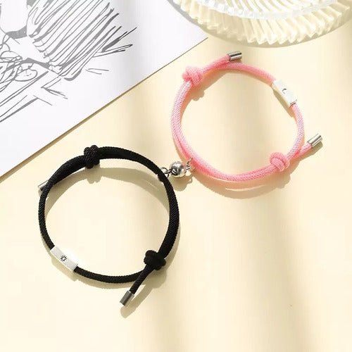 Pulsera Para Pareja Magnética Con Iman Luna Sol Regalo Amor