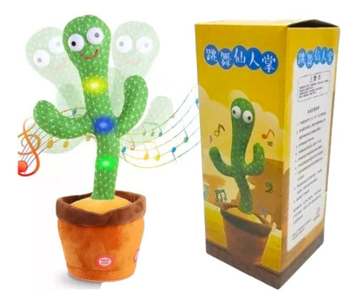 Juguete Didáctico Cactus Bailarin Recargable Luz Y Sonido