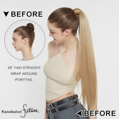 Coleta Postiza De Cabello Realista Premium De Alta Calidad