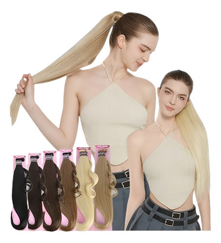 Coleta Postiza De Cabello Realista Premium De Alta Calidad