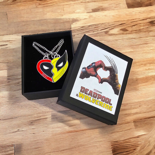 Dúo Collar Deadpool Y Wolverine 100% Acero Premium Dtup®