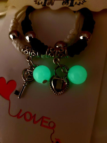 Set Pulseras Candado Corazón Y Llave Regalo Romántico Novios
