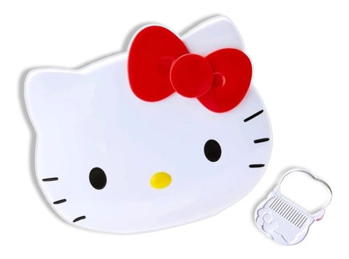 Espejo De Estuche Con Peine Hello Kitty De Colección Kawaii