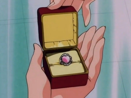 Anillo Compromiso Sailor Moon Oro Blanco Plata S925 Dtup ®