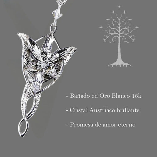 Collar De Arwen Evenstar Estrella De La Tarde Plata 925 Dtup