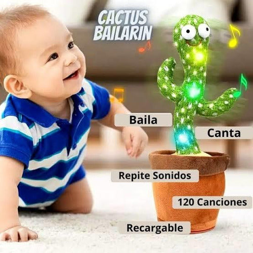 Cactus Bailarin Didáctico 120 Canciones Español Recargable