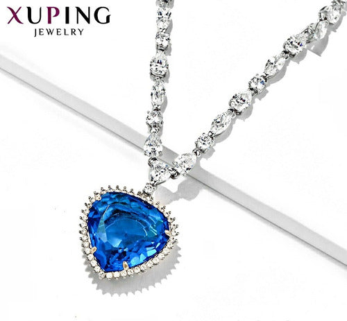 Collar De Lujo Corazón Del Mar Titanic Plata 925 Dtup®