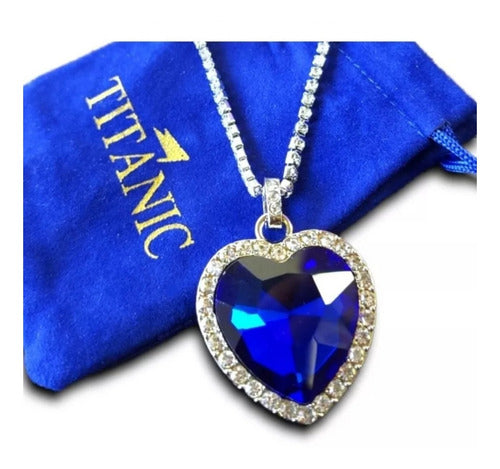Collar Titanic Corazón Del Mar Plata 925 Con Circonias Dtup®