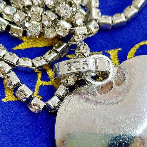 Collar Titanic Corazón Del Mar Plata 925 Con Circonias Dtup®