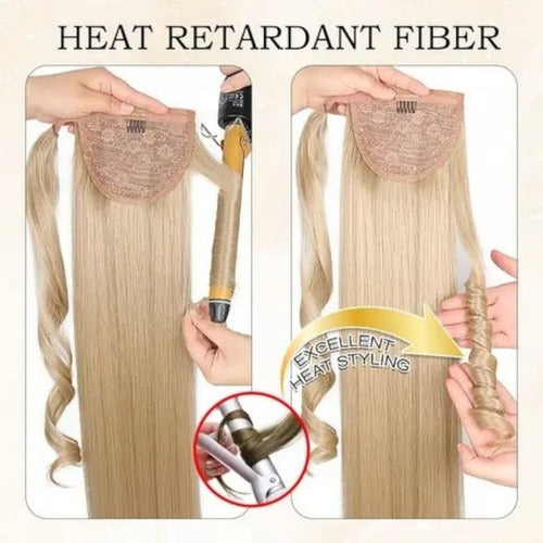 Coleta Postiza De Cabello Realista Premium De Alta Calidad