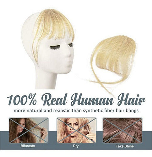 Flequillo Postizo 100% Cabello Humano C/clip Premium Quality
