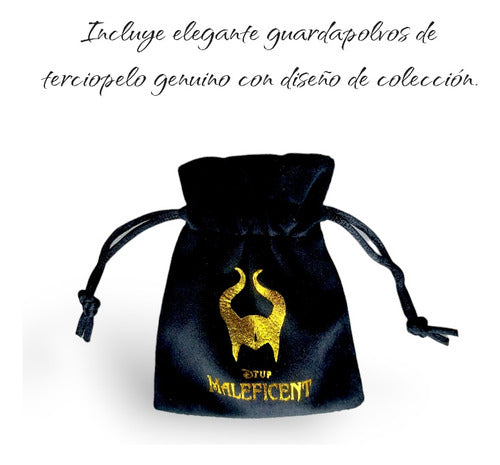 Anillo Compromiso Maléfica Oro Blanco Plata .925 Negro Dtup®