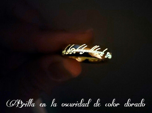 Anillo Único Mágico Brilla En La Oscuridad Tolkien Hobbit