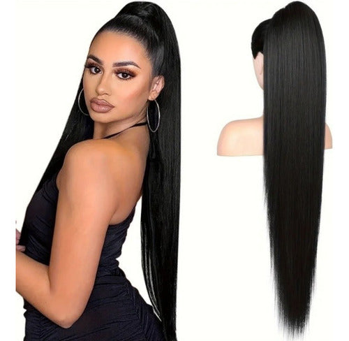 Coleta Postiza De Cabello Realista Premium De Alta Calidad