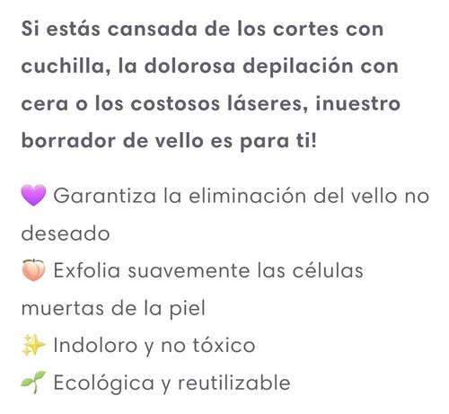 Nuevo Depilador Cristal Hair Removal Eraser Calidad Premium