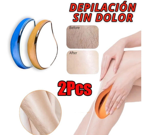 Set 2 Depilador Cristal Hair Removal Eraser Calidad Premium