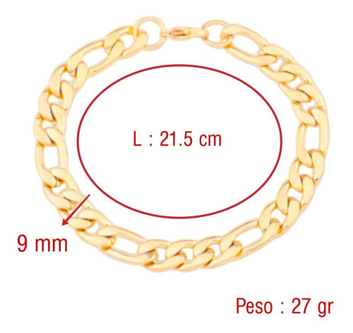 Esclava Pulsera Cadena Cubana De Eslabon Acero Inoxidable