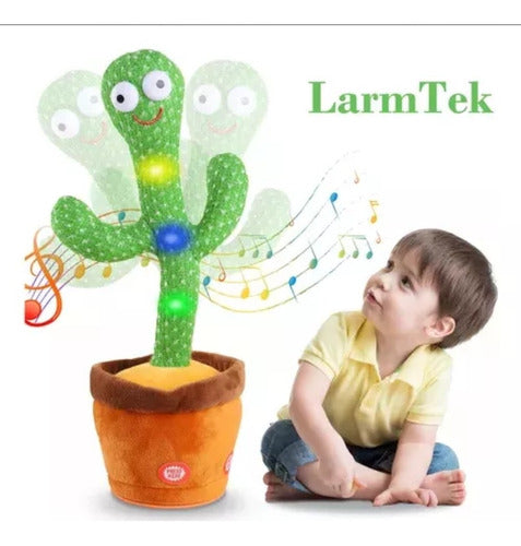 Juguete Didáctico Cactus Bailarin Recargable Luz Y Sonido