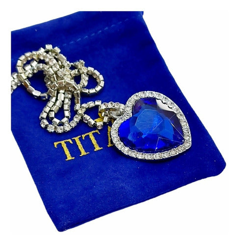 Collar Titanic Corazón Del Mar Plata 925 Con Circonias Dtup®