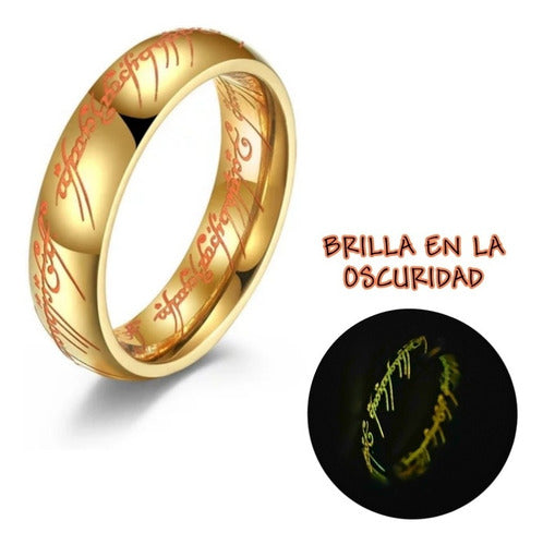 Anillo Único Mágico Brilla En La Oscuridad Tolkien Hobbit