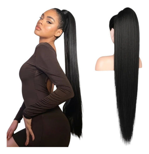 Coleta Postiza De Cabello Realista Premium De Alta Calidad