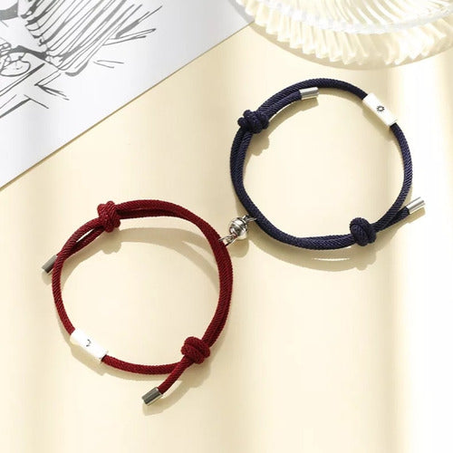 Pulsera Para Pareja Magnética Con Iman Luna Sol Regalo Amor