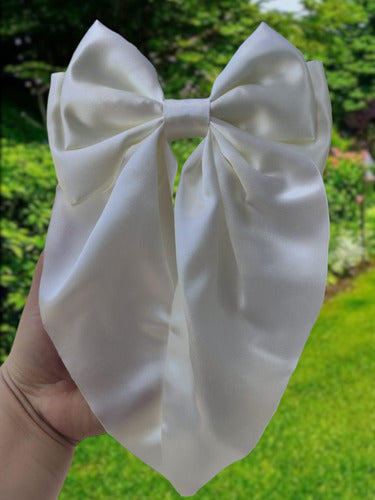 Moño Grande Elegante Listón Satén Estilo Aesthetic Coquette