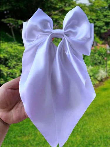 Moño Grande Elegante Listón Satén Estilo Aesthetic Coquette