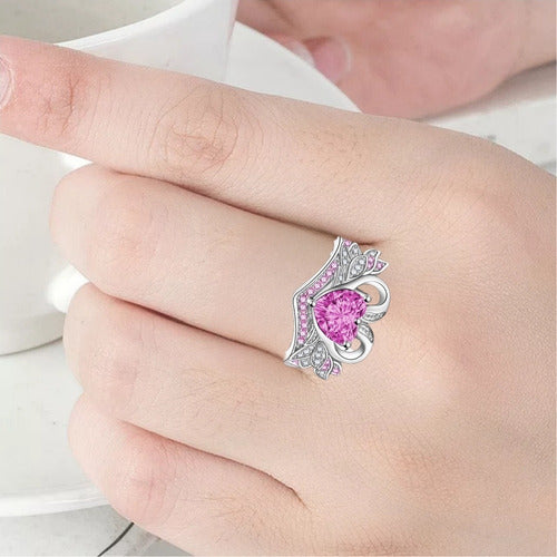 Anillo Corazón Rosa Sailor Moon Mamoru To Usagi Angel Wings