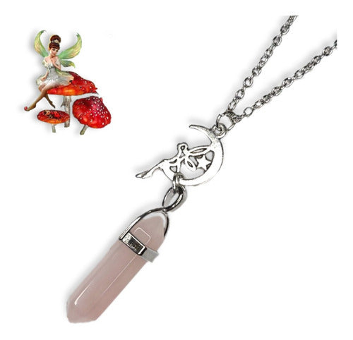 Collar De Plata Cuarzo Real Meditación Protección Espiritual