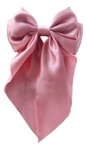 Moño Grande Elegante Listón Satén Estilo Aesthetic Coquette