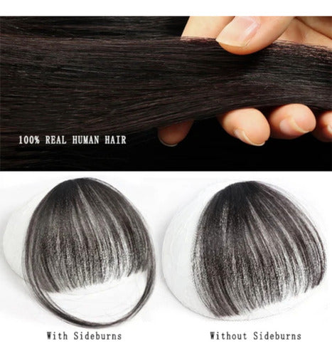 Flequillo Natural Copete Fleco Postizo Cabello Mate Premium