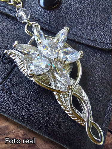 Collar De Arwen Evenstar Estrella De La Tarde Plata 925 Dtup