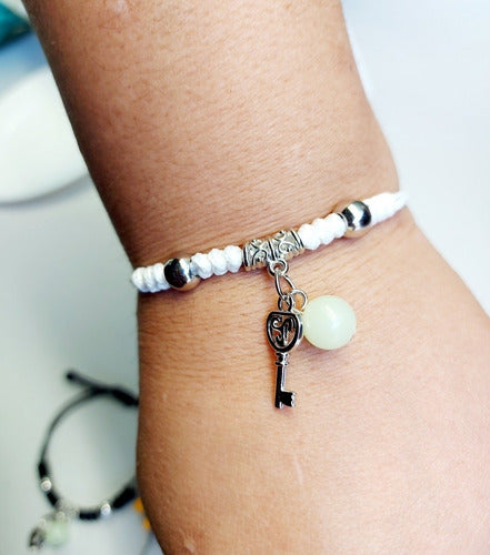 Set Pulseras Candado Corazón Y Llave Regalo Romántico Novios