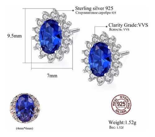 Set Collar Y Anillo Princesa Lady Di Plata S925 Oro 18k Dtup