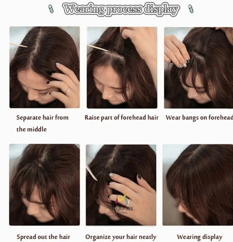 Flequillo Natural Copete Fleco Postizo Cabello Mate Premium