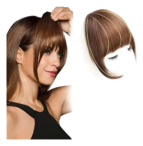 Flequillo Natural Copete Fleco Postizo Cabello Mate Premium
