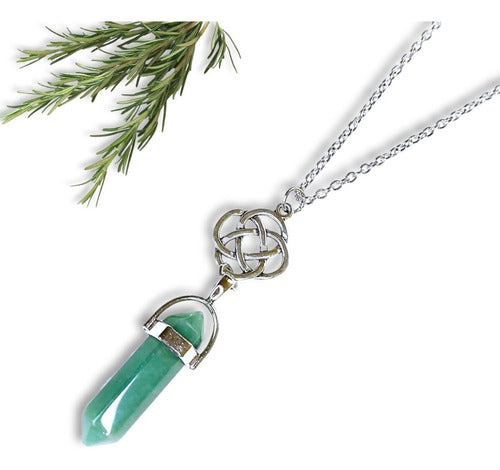 Collar De Plata Cuarzo Real Meditación Protección Espiritual