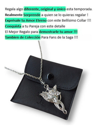 Collar De Arwen Evenstar Estrella De La Tarde Plata 925 Dtup